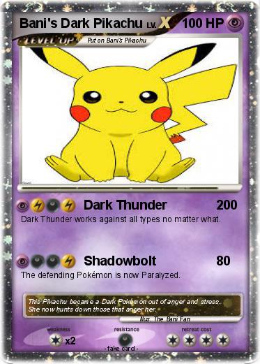 Pokemon Bani's Dark Pikachu