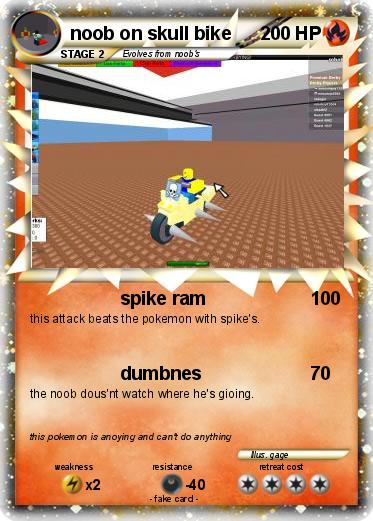 Pokemon noob on skull bike