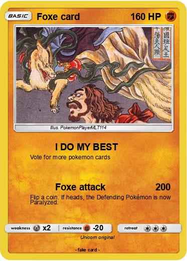 Pokemon Foxe card