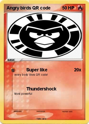 Pokemon Angry birds QR code