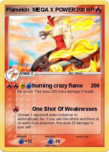 Pokemon Flamekin  MEGA X POWER