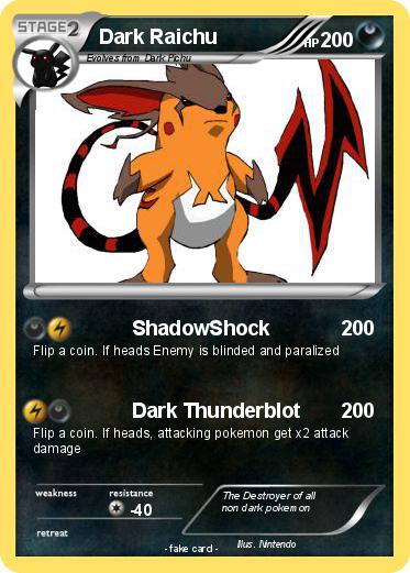 Pokemon Dark Raichu