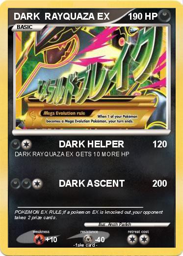 Pokemon DARK  RAYQUAZA EX