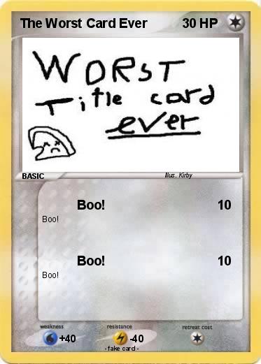 Pokemon The Worst Card Ever