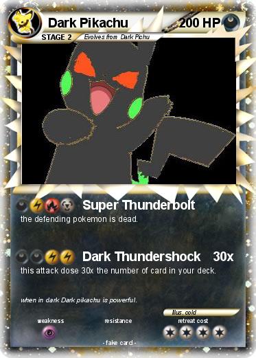 Pokemon Dark Pikachu