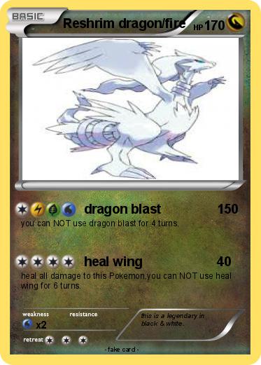 Pokemon Reshrim dragon/fire