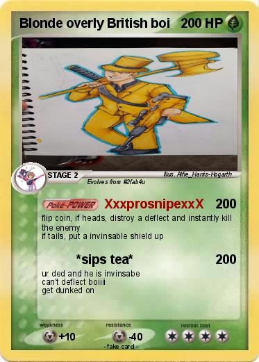 Pokemon Blonde overly British boi