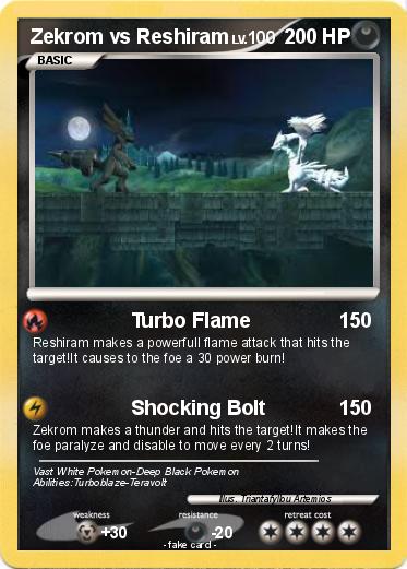 Pokemon Zekrom vs Reshiram