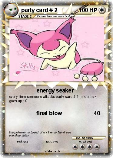 Pokemon party card # 2