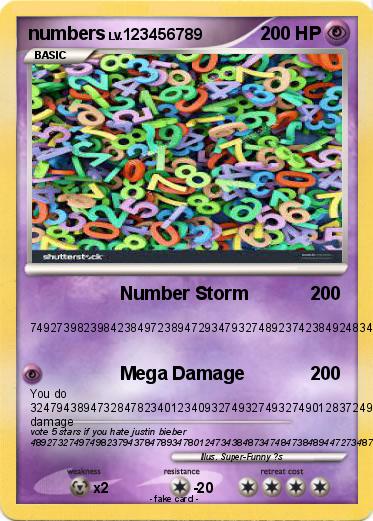 Pokemon numbers