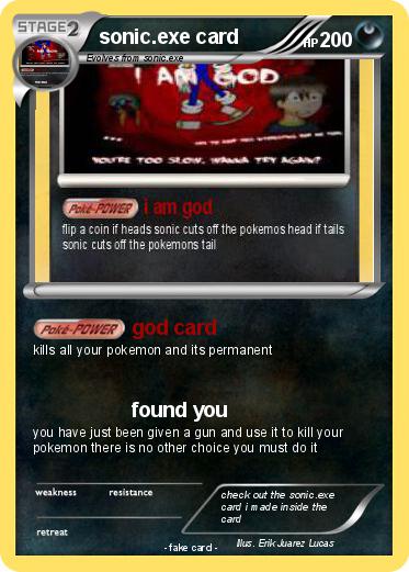 Pokemon sonic.exe card