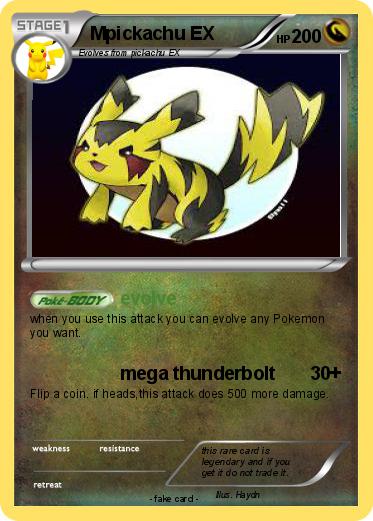 Pokemon Mpickachu EX