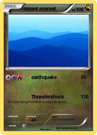 Pokemon mount everest