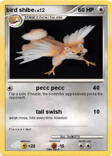 Pokemon bird shibe