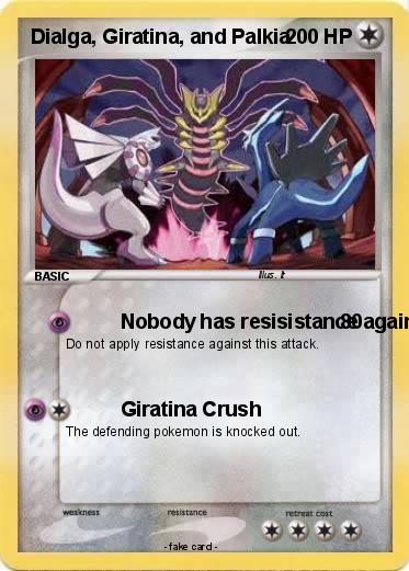 Pokemon Dialga, Giratina, and Palkia