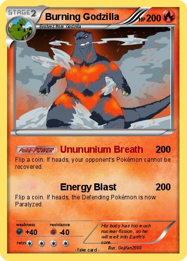 Pokemon Burning Godzilla