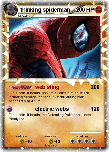 Pokemon thinking spiderman