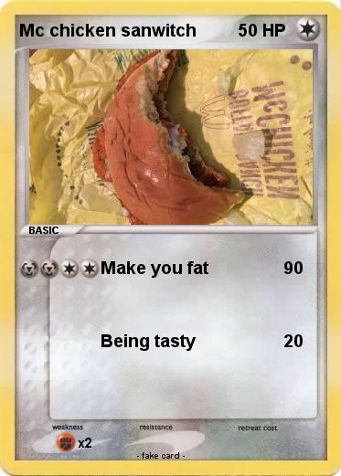 Pokemon Mc chicken sanwitch