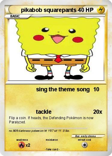Pokemon pikabob squarepants