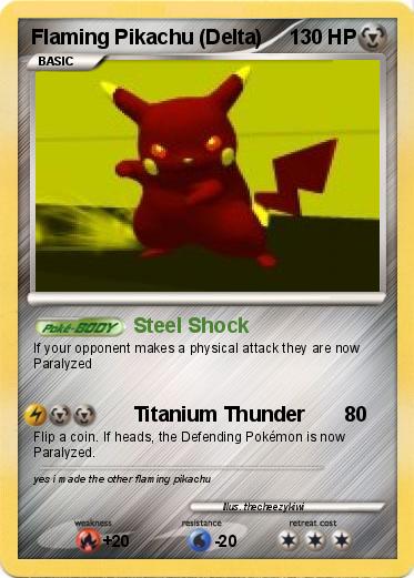 Pokemon Flaming Pikachu (Delta)