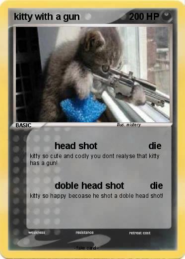 Pokemon kitty with a gun