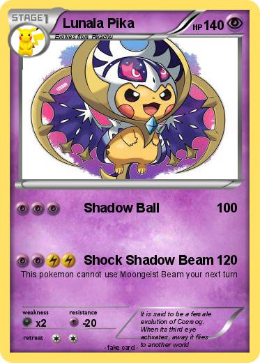 Pokemon Lunala Pika