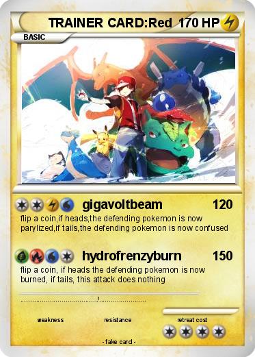 Pokemon TRAINER CARD:Red