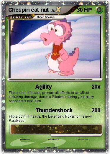 Pokemon Chespin eat nut