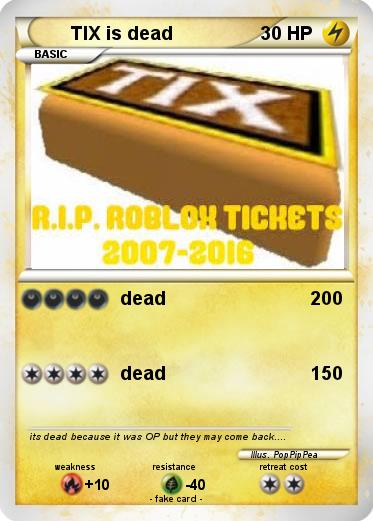 Pokemon TIX is dead