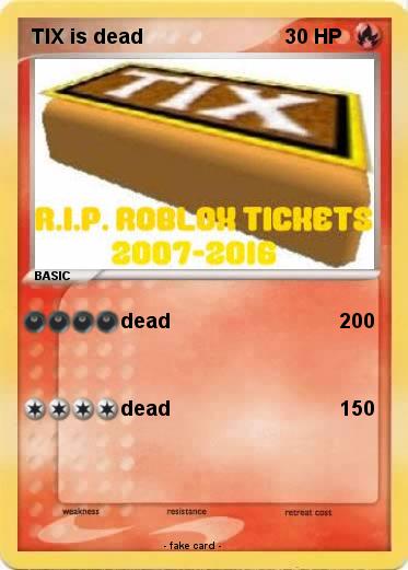 Pokemon TIX is dead