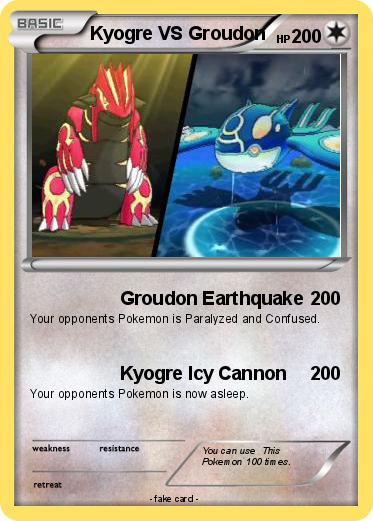 Pokemon Kyogre VS Groudon