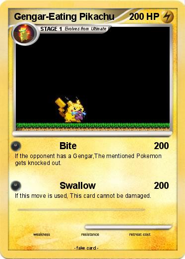 Pokemon Gengar-Eating Pikachu