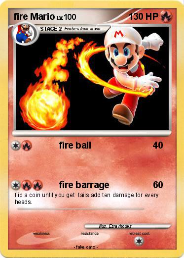 Pokemon fire Mario