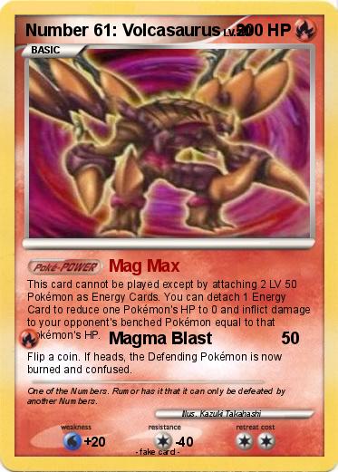 Pokemon Number 61: Volcasaurus