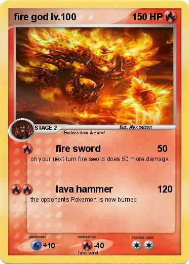 Pokemon fire god lv.100