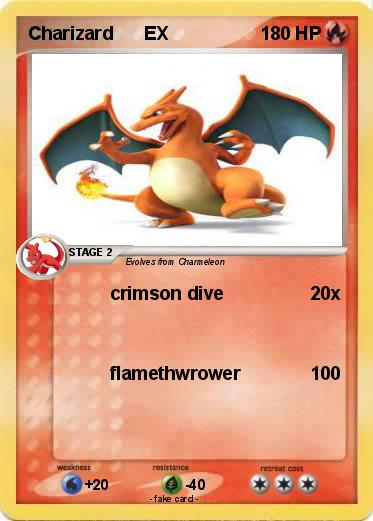 Pokemon Charizard      EX