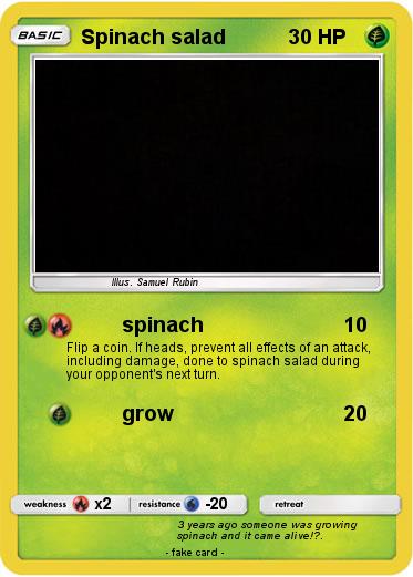 Pokemon Spinach salad