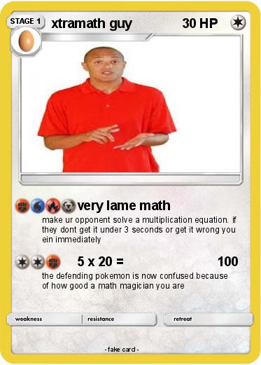 Pokemon xtramath guy