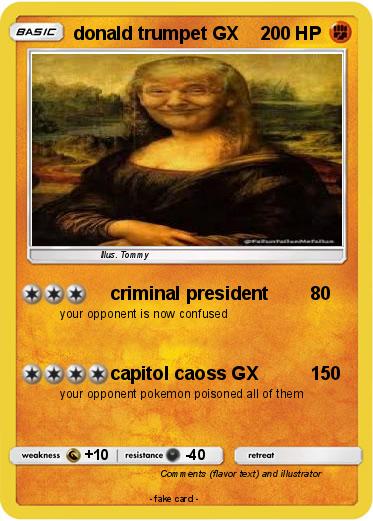 Pokemon donald trumpet GX