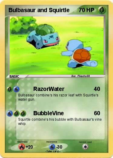 Pokemon Bulbasaur and Squirtle