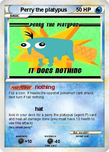 Pokemon Perry the platypus
