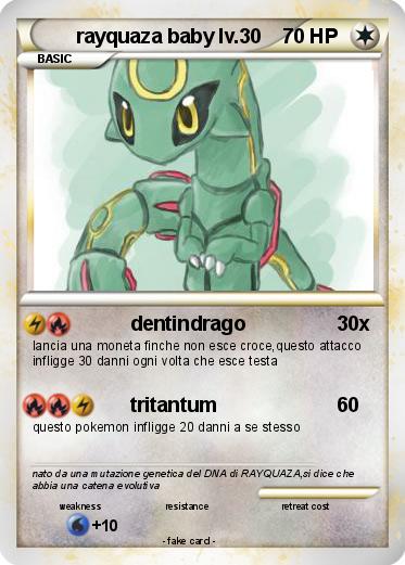 Pokemon rayquaza baby lv.30