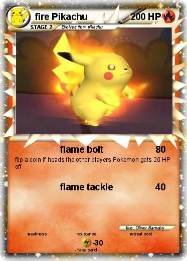 Pokemon fire Pikachu