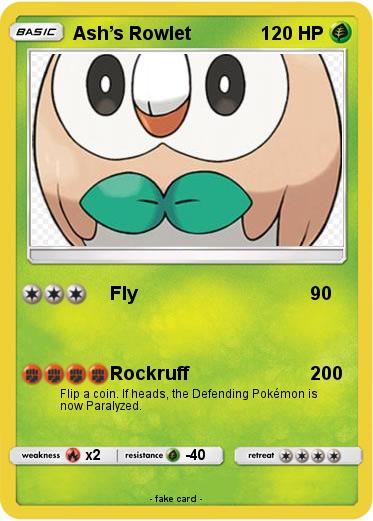 Pokemon Ash’s Rowlet