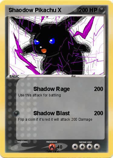 Pokemon Shaodow Pikachu X