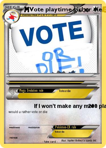 Pokemon Vote playtime girl or die