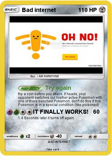 Pokemon Bad internet