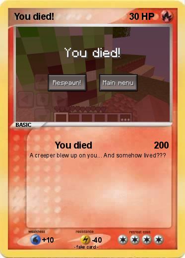 Pokemon You died!