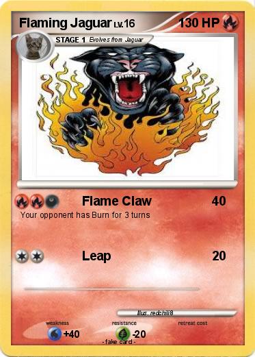 Pokemon Flaming Jaguar