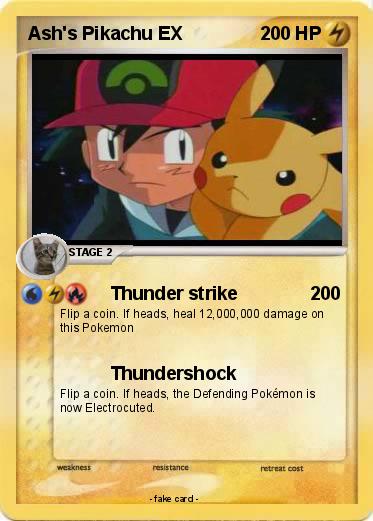 Pokemon Ash's Pikachu EX